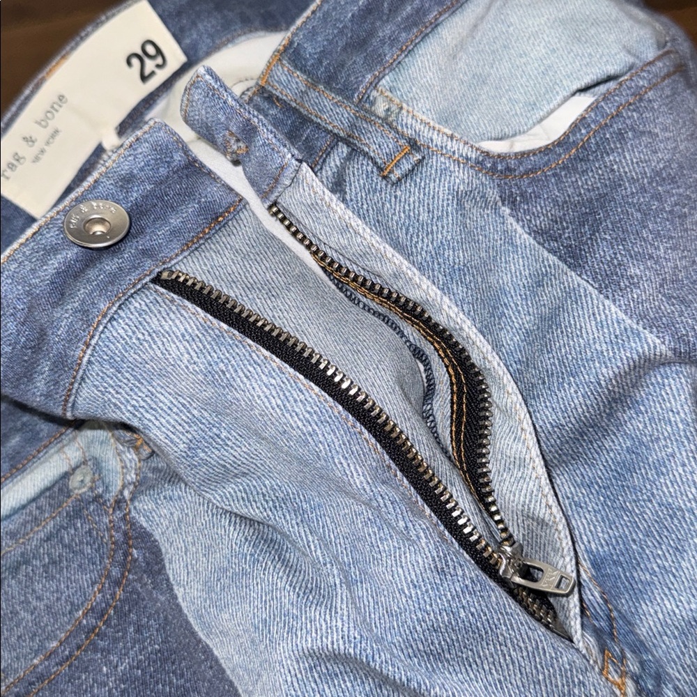 Rag & Bone Multi-Blue Patchwork Jeans - image 9